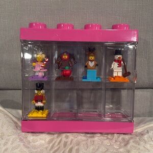 Lego Holiday Figures and Display Case